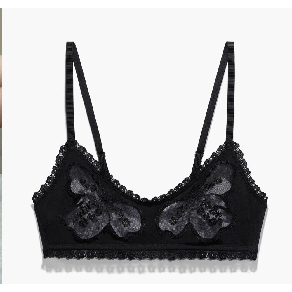 Savage X Fenty A Peek Behind The Lace Black Bralette & String Bikini Sz Lg New - Picture 4 of 13